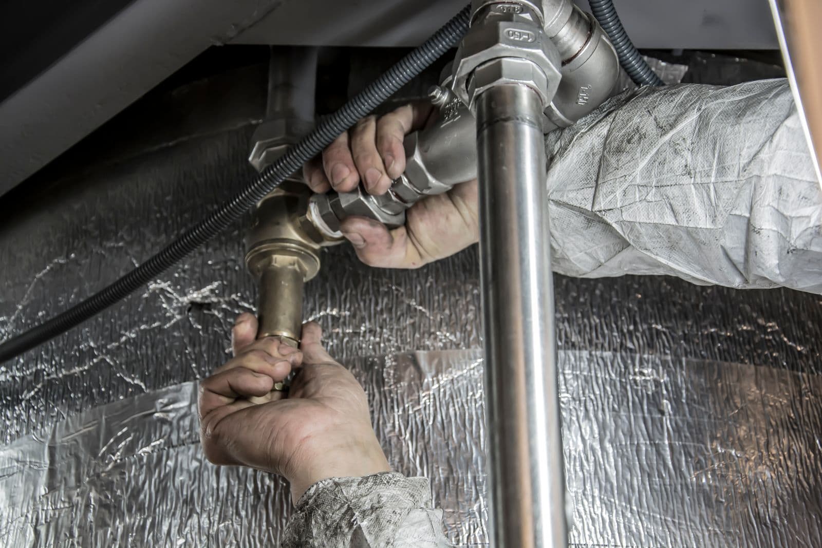 Riser replacement in a 1930s townhouse — detail
